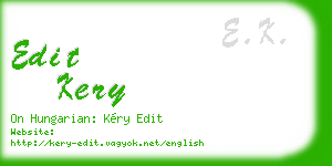 edit kery business card